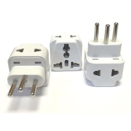 CKITZE BA-11A-3P Grounded Universal 2-in-1 USA to Switzerland Type J Plug Adapter - 3 Pack