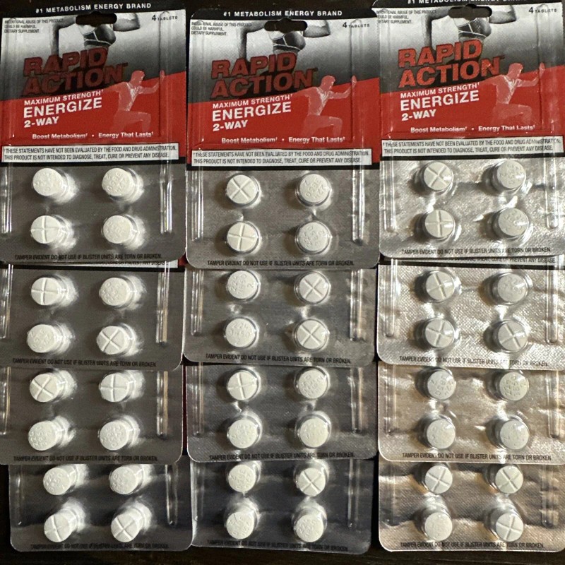 RAPID ACTION ENERGIZE 2-WAY ENERGY/DIET PILLS - 96 CT (24