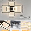 Shine LUEST Modern LED Ceiling Light Fixture Black Kitchen Lighting