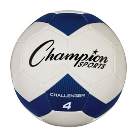 Champion Sports Challenger Soccer Ball, Size 4, Blue/White