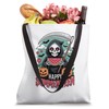 Happy Summerween Skeleton Jack-o-lantern Summer Watermelon Tote Bag