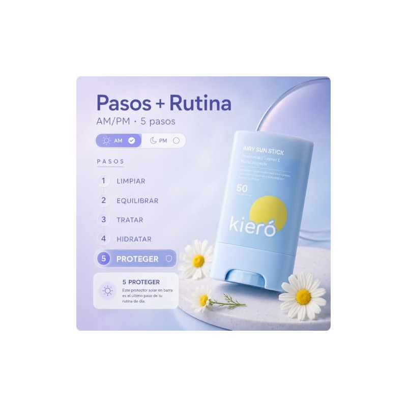 KIERO Protector Solar Facial en Barra SPF 50+ PA++++ 20