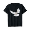 Beautiful Flying Peaceful White Dove Photo Silhouette T-Shirt