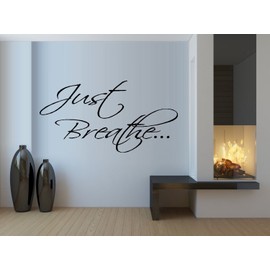 JUST BREATHE #2 LRG~ WALL DECAL, HOME DECOR 18" X 35"