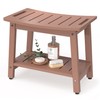 Waterproof HDPE Shower Bench, Brown