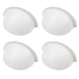 Abeicy 4 Packs Translucent Half Shades for Recessed Light Covers, White Glare Reduction and Light Diffuser, Easy Stick-On Install for 6" Ceiling Lights