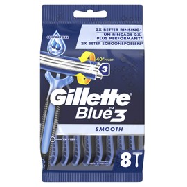Gillette Blue 3 Smooth Men's Disposable Razors (Pack of 8)