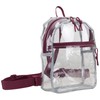 Eastsport Stadium Approved Transparent Clear Small Mini Daypack Backpack Bag