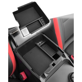 CDEFG para Ford Ranger 2024 - Bandeja organizadora de consola central para Ranger 2024 accesorios guardabrazos caja de almacenamiento para Ranger 2024 XL, XLT, Lariat, Raptor brazo resto organizador