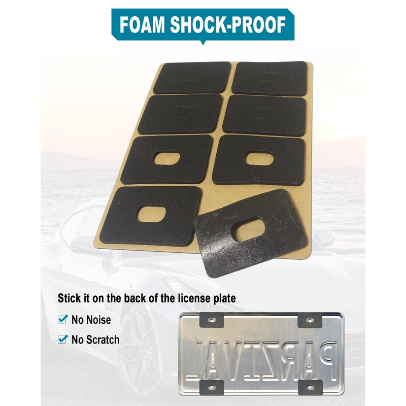 RCKJNJ License Plate Covers Frames- 2 Sets Car Plate Protectors,