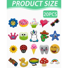 JUKOTA Pack of 20 Decorative Lapel Pins, Shoe Jewellery, Shoe Accessories and Decoration for Women, Men and Children - Healthcare, Hospitality - Hairdressers - One Size