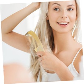 BIUDECO Multifunctional Horn Comb Gentle Tool Scalp Massage Tool Detangle Curly Hair Comb for Women