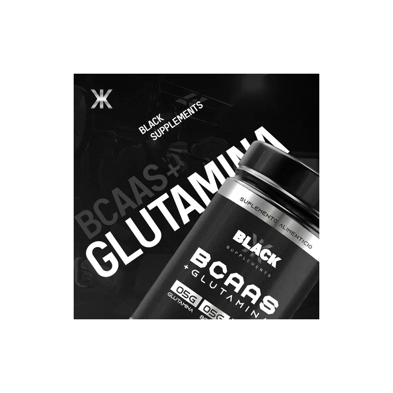 Black Supplements Aminoácidos Bcaas + Glutamina 1kg