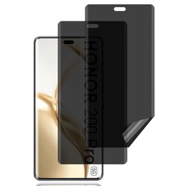 Privacy Screen Protector for Honor 200 Pro 5G [2 Pack], Anti Spy Screen Protector, Anti Scratch, Anti Fingerprint, Bubble-Free, Easy Installation, TPU Film Anti-spy Protective Film for Honor 200 Pro