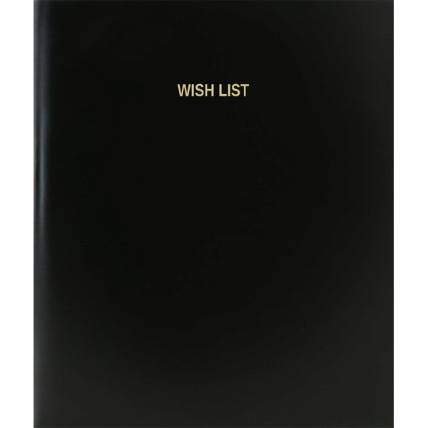 BookFactory Wish List Log Book/Journal/Logbook - 120 Page, 8.5''x11'', Black
