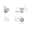 1 x safety sash lock rotary bolt safety quarter turn