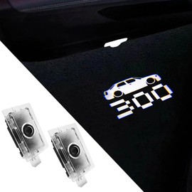 BuJinZeTui 2PCS LED Car Door Logo Projector Lights Compatible with 300 300C 300S 2005-present Ghost Shadow Light Laser Courtesy Step Lights Puddle Lamp Accessories (300 mosaic)