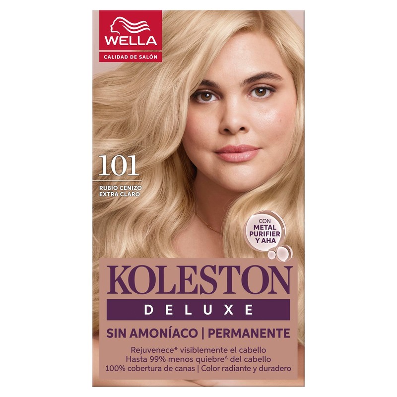 Koleston Deluxe Tinte Permanente Sin Amoniaco 101 Rubio Cenizo Extra