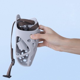 Yurika Dog Muzzle, Dog Mouth Cover, Chewing Prevention, Furniture Destruction Prevention, Training for Small, Medium, Large Dogs, Training, Adjustable, Convenient for Outing, Gray - L