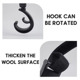 XURJUMI Pack of 4 Pram Hooks, Bag Hooks, Pram Hooks for Changing Bags, Pendant for Pushchairs in Universal Fit, Velcro Pram Hook for Handbags