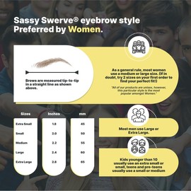 My Two Brows 20 Pairs Medium Brown Temporary Eyebrow Tattoos, Waterproof and Smudge-Proof Medium Sassy Swerve Style Realistic Eyebrow Stickers for Women, Easy to Apply, Won't Work on Existing Brows