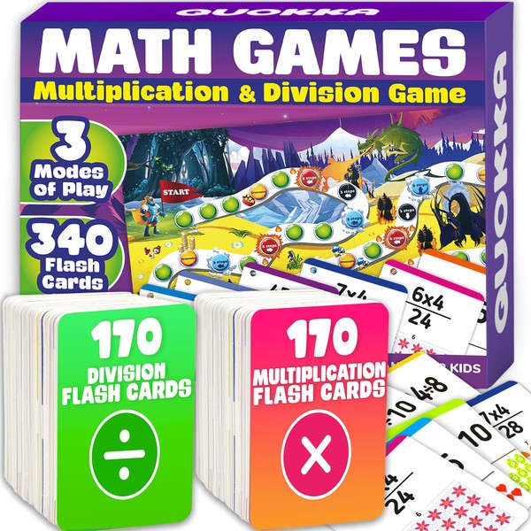 QUOKKA 3xSet Multiplication Flash Cards 3rd Grade - 340 Flashcards