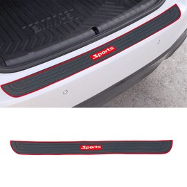 jeseny Rear Bumper Guard Protector for Car, Universal Rubber Scratch-Resistant Non-Slip Trunk Door Protector Sports for Most Cars, Car Exterior Accessories for Men Women Unisex (Black)