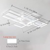Jaycomey Ceiling Light,Modern LED Ceiling Lamps with 3 Squares,75W Cool
