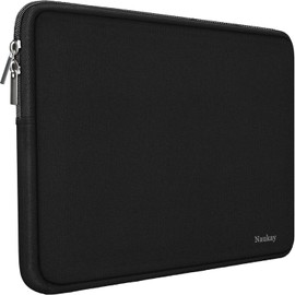 Naukay Laptop Sleeve Case, 15.6 Inch,Resistant Neoprene Notebook Computer Pocket Case/Tablet Briefcase Carrying Bag Compatible Asus/Dell/Fujitsu/HP/Sony/Toshiba/Acer- (Black)