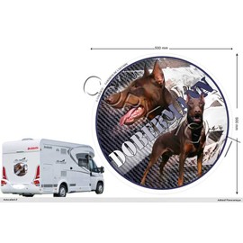 Circular Sticker Dog 50 cm Doberman