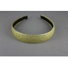 Gold Glitter Faux Leather Sparkly 1" Wide Headband Hair Band