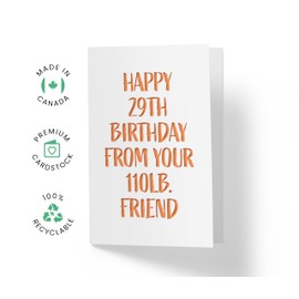 Karto Funny Birthday Card for Men Women - Large 5.5x8.5 inch Happy Birthday Cards for Brother Sister Friend Coworker - 30th 40th 50th 60th 70th - Lie Friend