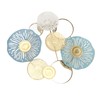 Wall Iron Decoration Lotus Shape With Mirror Metal Wall Art