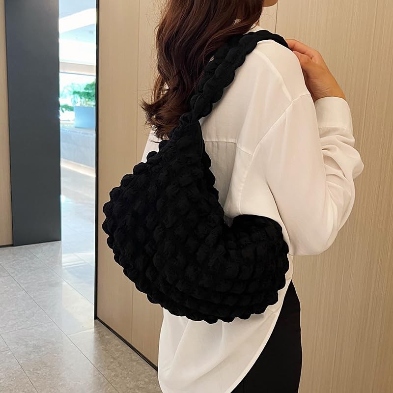 Petit-Germe Popcorn Bag, Shoulder Bag, Zipper Included, Waffle Bag, Handbag,