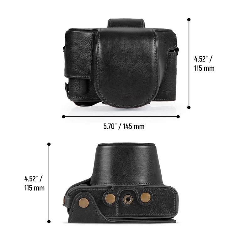 MegaGear Ever Ready Genuine Leather Camera Case Compatible with Nikon