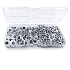 450Pcs Black Wiggle Googly Eyes with Self-Adhesive, 6mm 8mm 10mm 12mm Mixed Packaging,3 Years and up