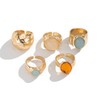 Chunky Gold Rings for Women Non Tarnish Stackable Statement Rings