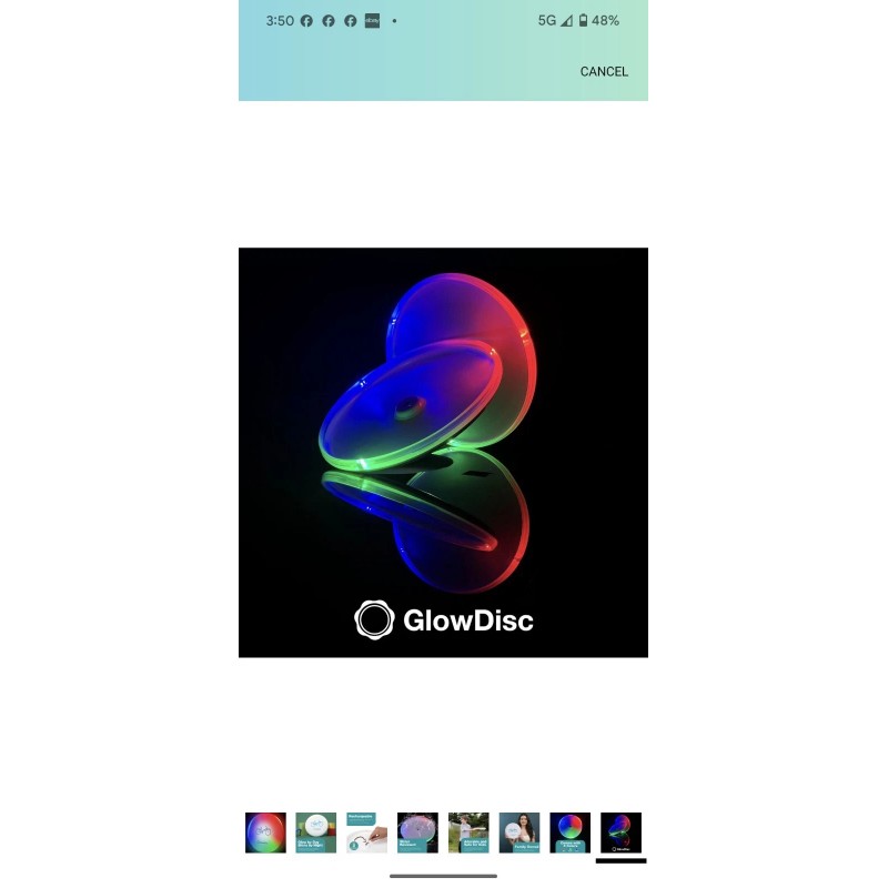 GlowDisc LED Light Up Flying Disc Frisbee, Cute Designs, Motion