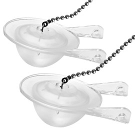 3-Inch Toilet Flappers Replacement Kit for Gerber 99-827, 3 Inch Toilet Flush Valve with Stainless Chain and Hook, High Performance Silicone Toilet Flapper - Reliable Toilet Flapper (Clear 2 PCS)