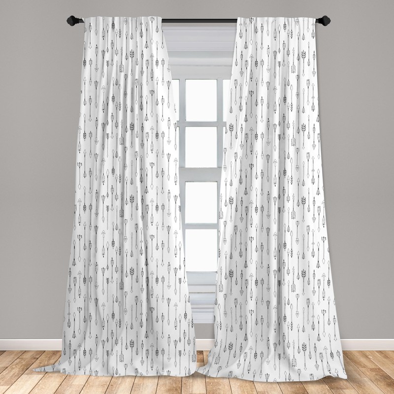 Lunarable Tribal Cortina de Microfibra, Estilo Primitivo Flecha, Window Treatments
