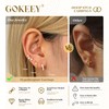 Gokeey Dainty Gold Hoop Earrings Set for Women, 14K Gold