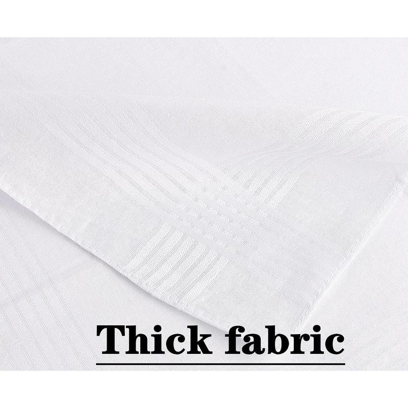 Men's Handkerchiefs Soft Cotton White Hankie Hankerchieves - Model: 12PC