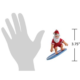 Surfing Santa Ornament