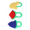 3Pcs Baby Teething Toys Lovely Fruit Shape Teeth Discomfort Relief