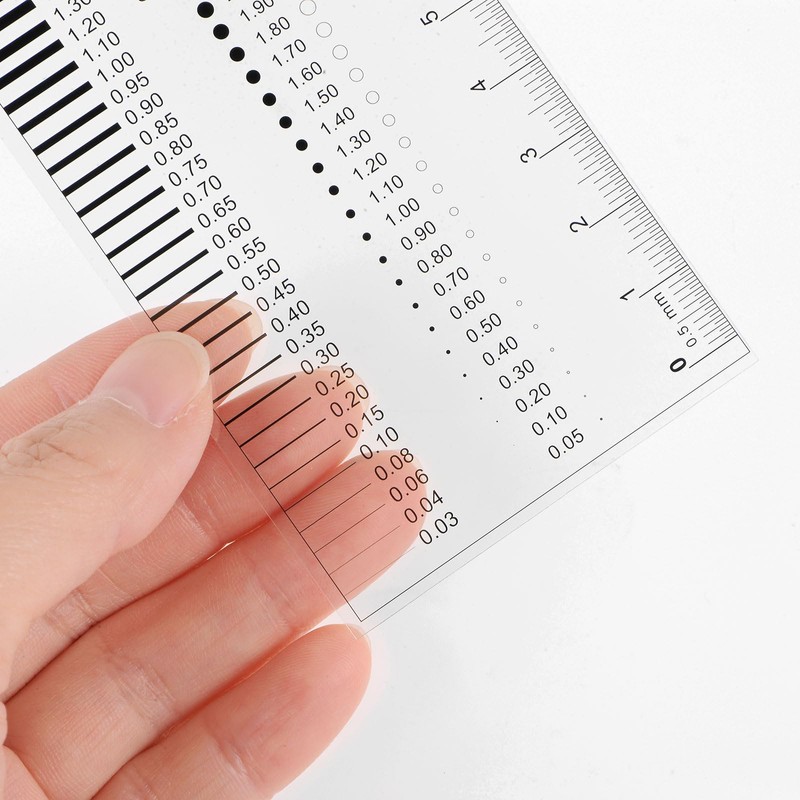 sourcing map High Precision SEC Size Estimation Chart 8cm 0.5mm