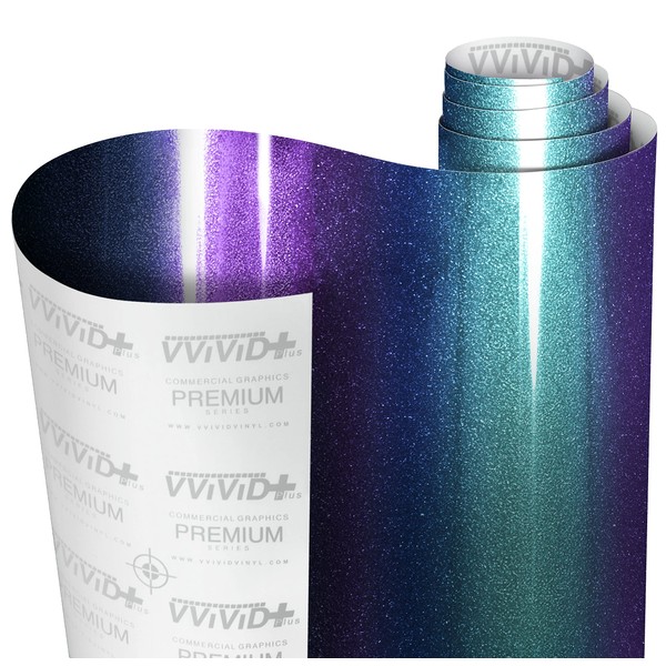 VViViD+ Gloss Metallic Chameleon Blue to Purple Color-Shift (1ft x 5ft) with Air Release