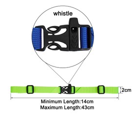 FLYAMAPIRIT Adjustable Chest Strap for Backpack, 2 Pack Backpack Straps with Buckle and Whistle, Nylon Backpack Chest Strap for Hiking and Travel(Fluorescent Green)