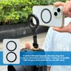 Magnetic Phone Tripod Mount,1/4" Thread Cold Shoe 360° Rotation,Compatible with