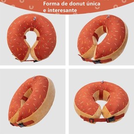 WZDK Collar Inflable de Recuperación para Perro,Ajustable Collar de Protección para Perro y Gato Recuperan de una Cirugía Evite Morder y Arañar (S)