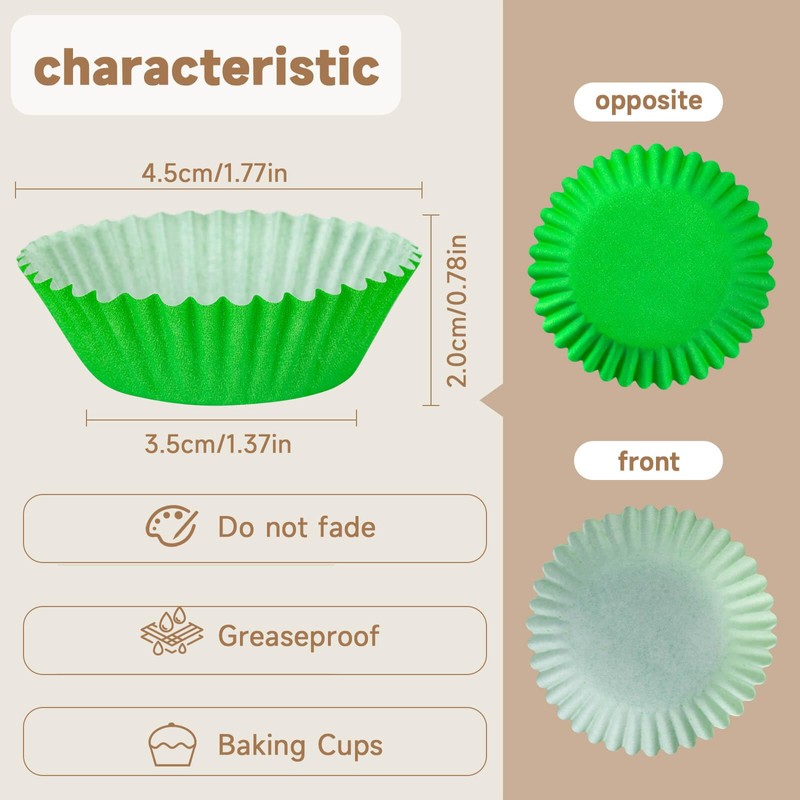 xlloest 400 x Mini Rainbow Cupcake Cases Muffin Cases Paper